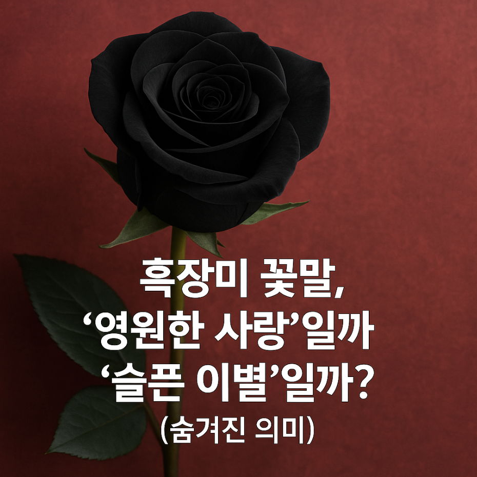 흑장미 꽃말, '영원한 사랑'일까 '슬픈 이별'일까? (숨겨진 의미)