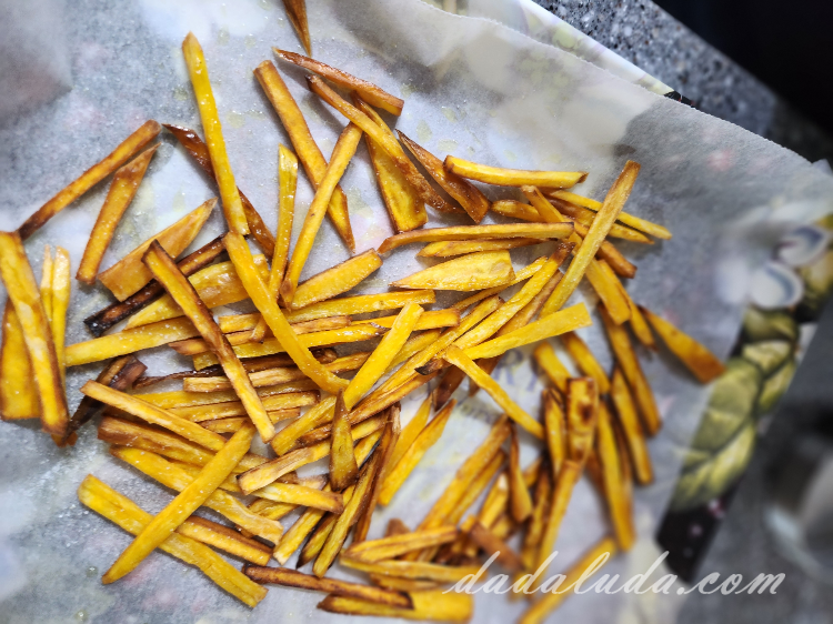 고구마스틱 만들기 후라이팬에 노릇노릇