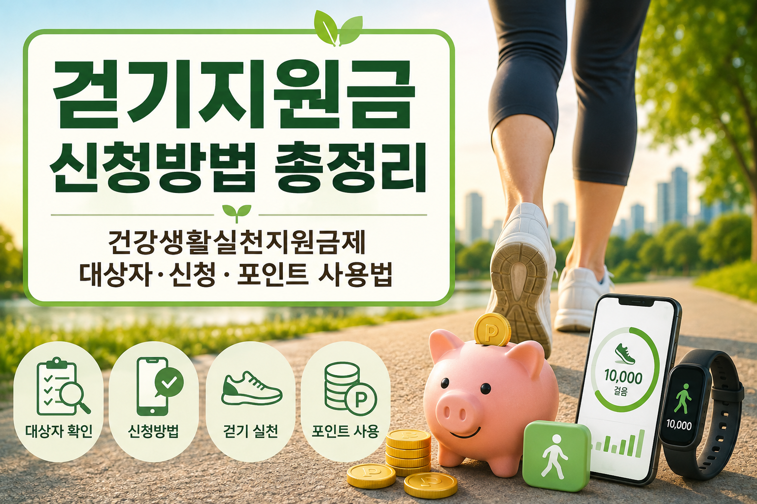 걷기지원금 신청방법 총정리｜건강생활실천지원금제 대상자&middot;신청&middot;포인트 사용법 관련 사진