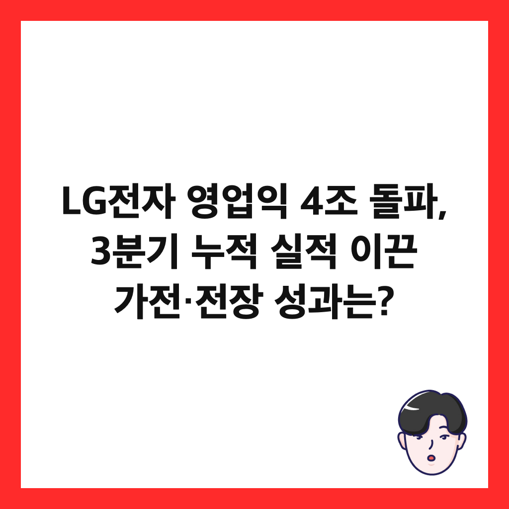 LG์ ์ ์์
์ต 4์กฐ ๋ํ, 3๋ถ๊ธฐ ๋์ ์ค์ ์ด๋ ๊ฐ์ ·์ ์ฅ ์ฑ๊ณผ๋? ์ธ๋ค์ผ