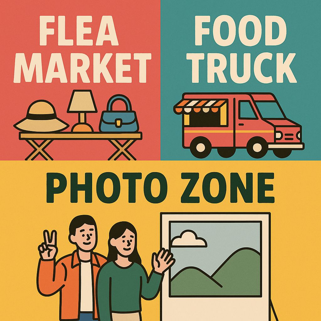 플리마켓, 푸드트럭, 포토존 이미지