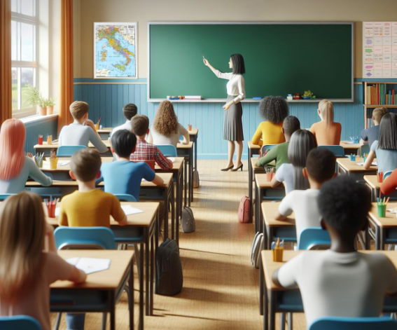 교사의 수업장면