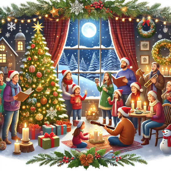 성탄절 찬양하는 모습