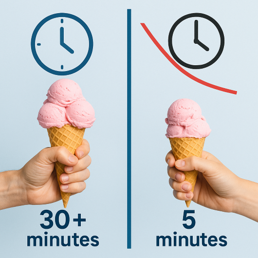 아이스크림 천천히 먹기 이미지