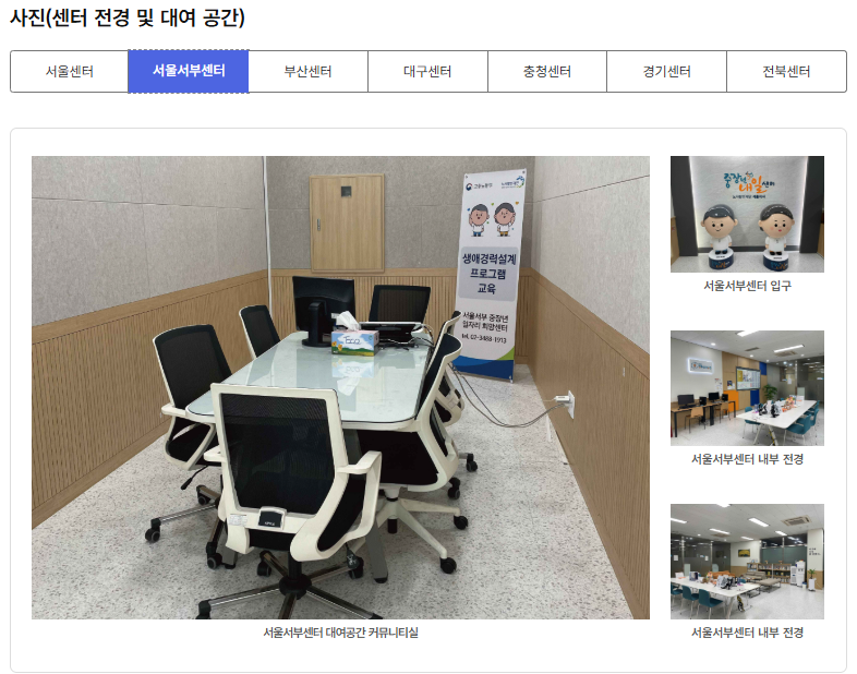 중장년 내일센터신청 방법 및 위치