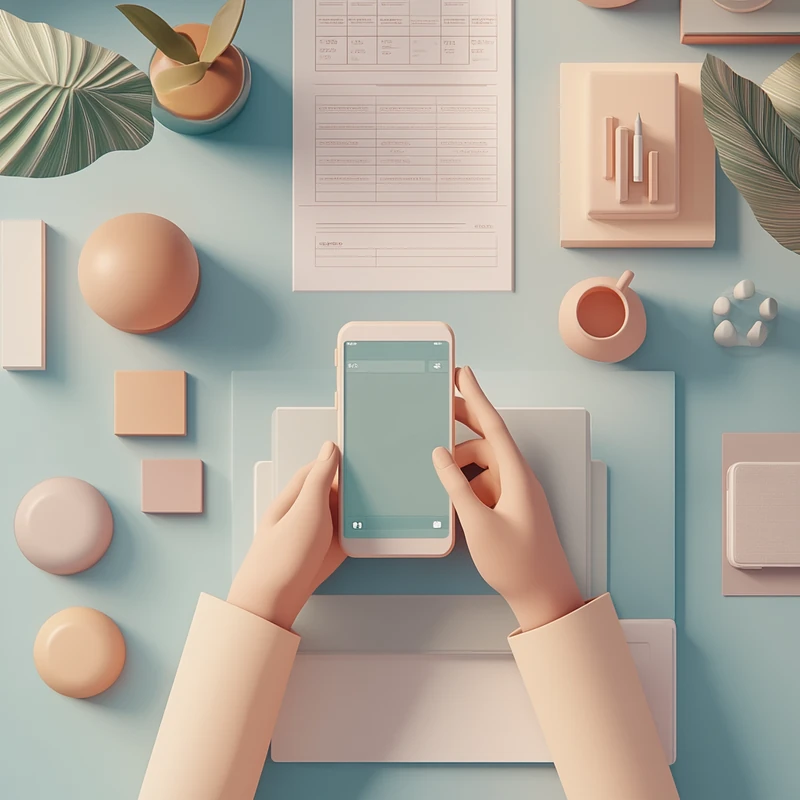 스마트폰으로 월별 자동 적립 국내상장 연금 ETF 투자 설정하는 모습, 연금 자동이체, 투자 편리성, ETF 분산투자, 장기재테크, 기술 활용 감성