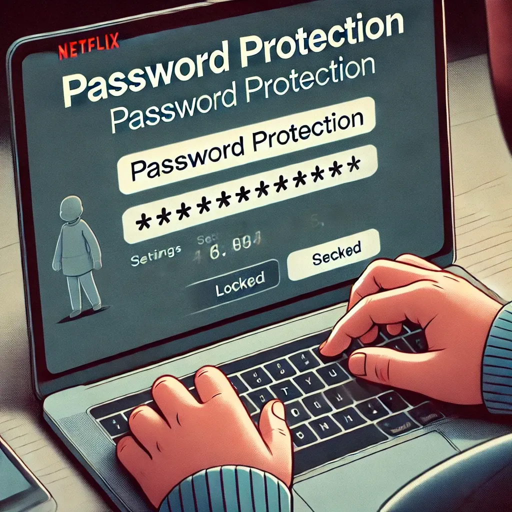 보호자 설정에 비밀번호를 설정하여 자녀가 설정을 변경하지 못하도록 하는 모습