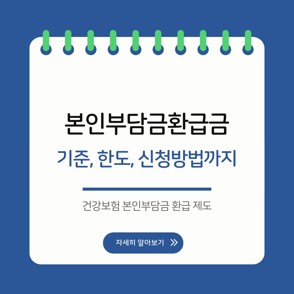 건강보험 본인부담금 환급 제도 안내