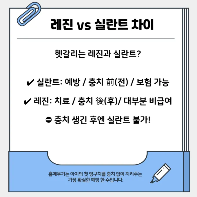 레진 실란트 차이