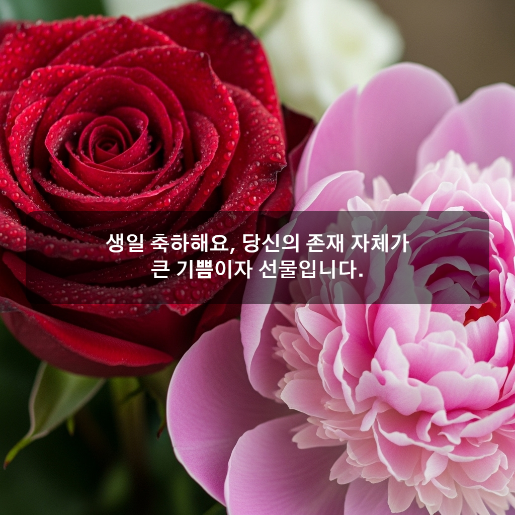 생일축하 꽃다발 이미지 문구 모음 메세지