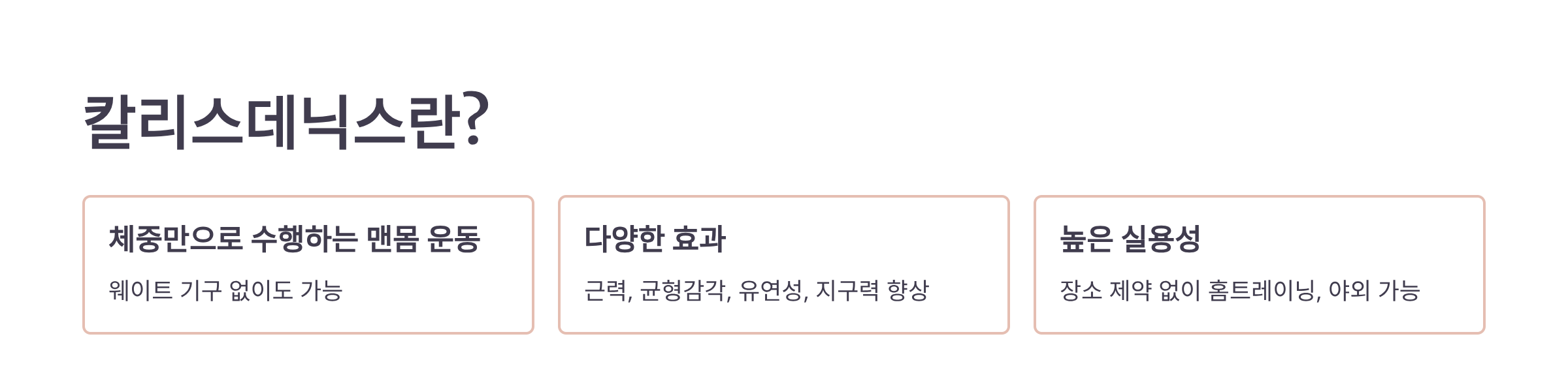 칼리스데닉스란