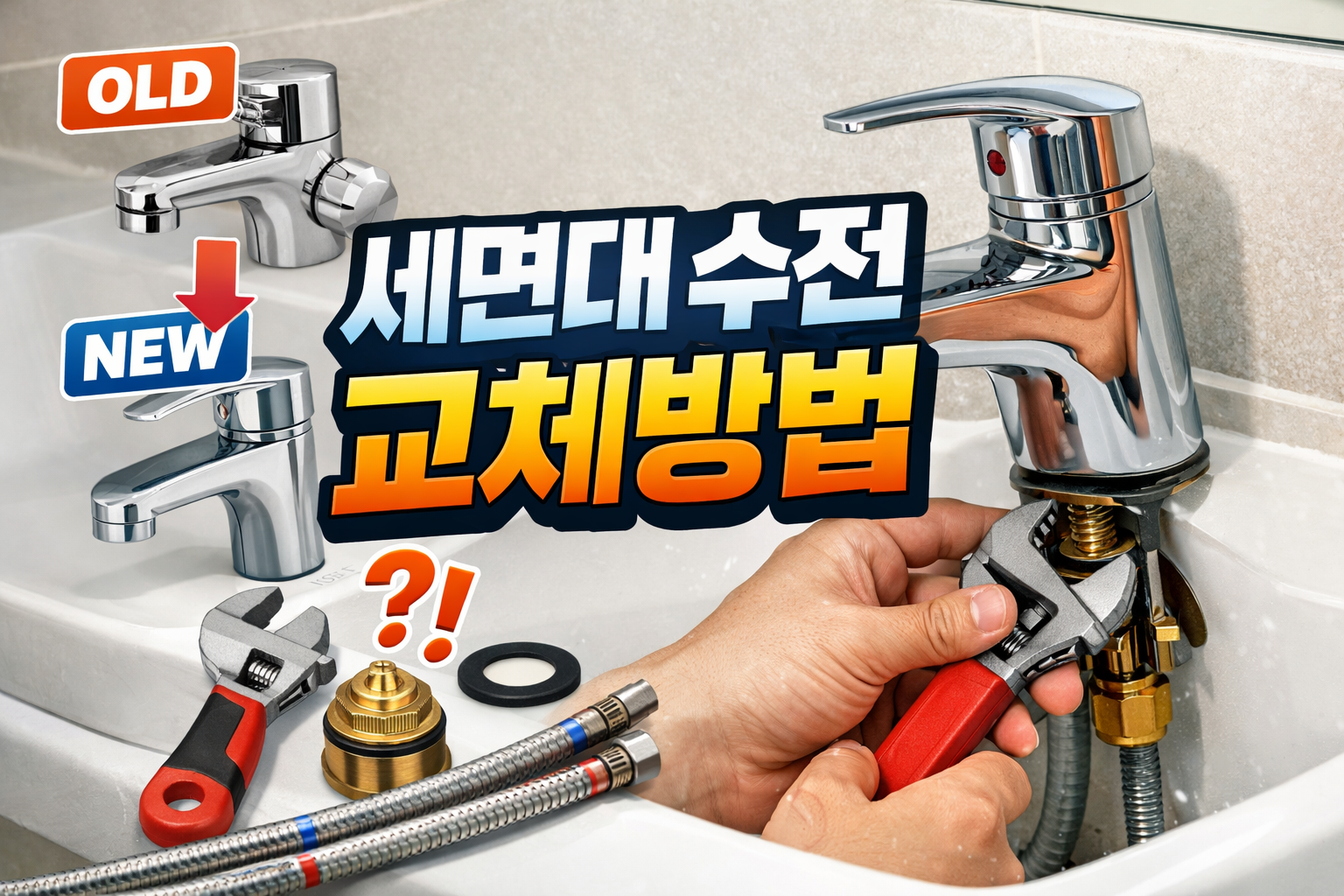 세면대 수전 교체방법