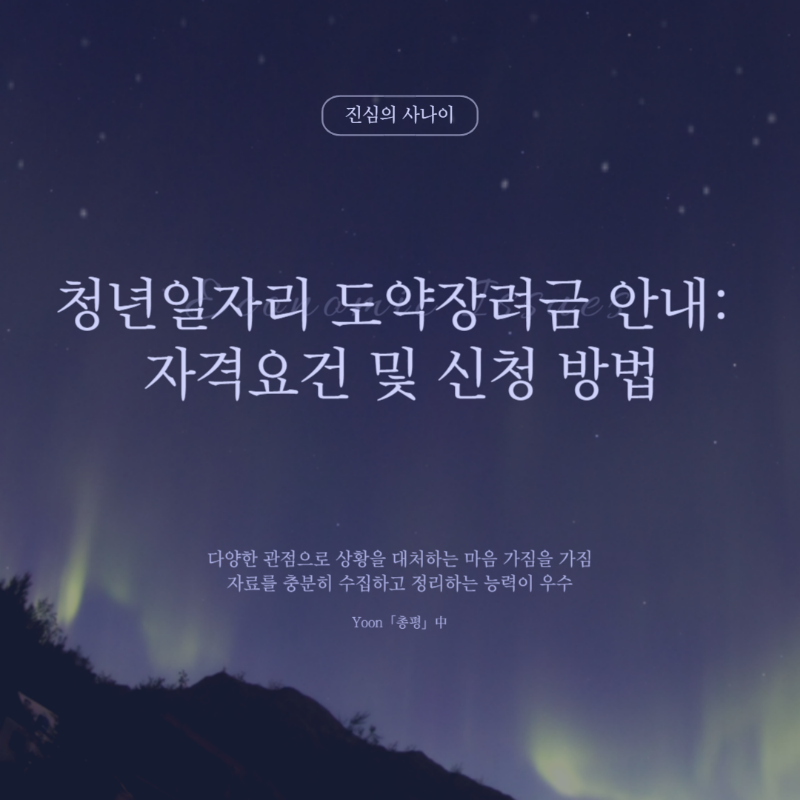 청년일자리 도약장려금