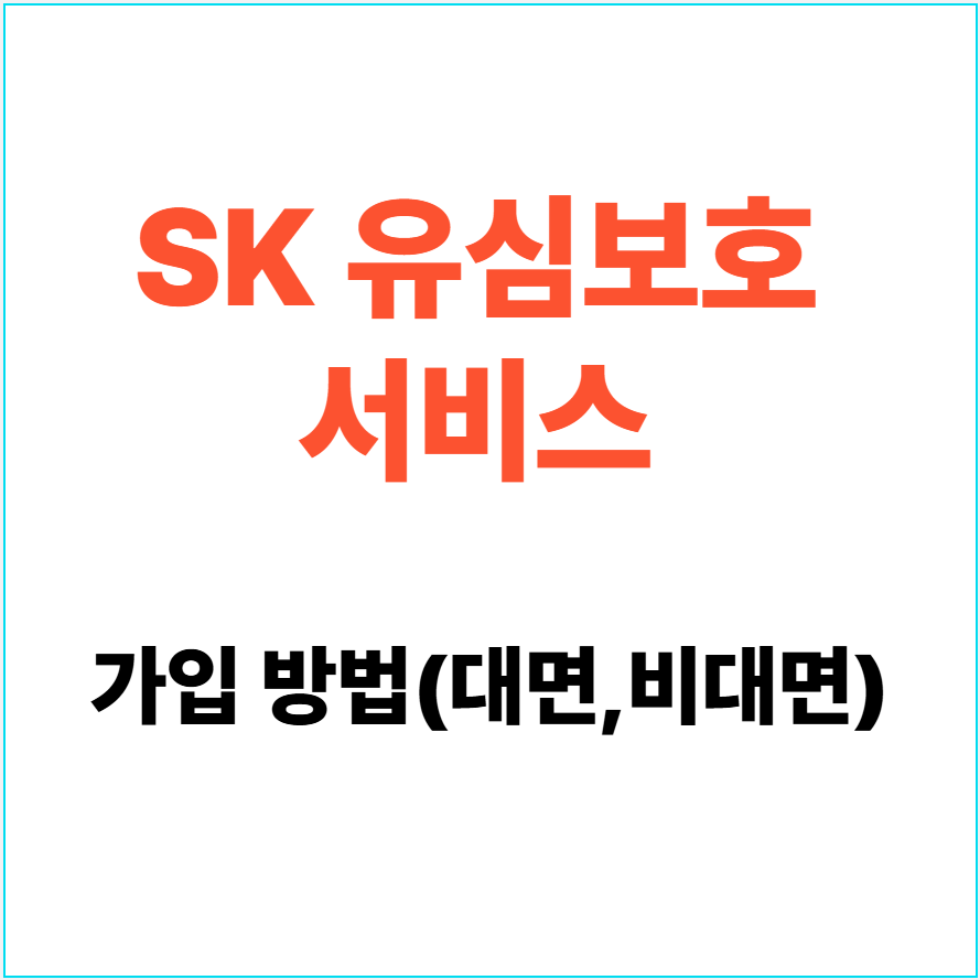 SKT 유심보호 서비스 가입 방법