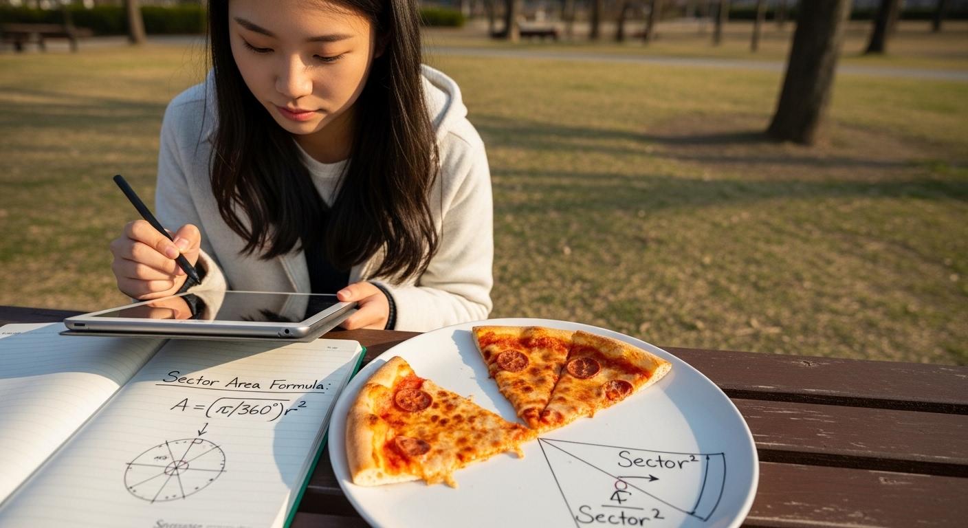 부채꼴의 넓이 공식