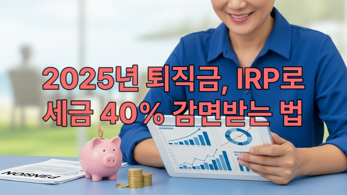 평화로운 노후를 준비하며 IRP 계좌와 세액공제 혜택을 확인하는 중년의 사람