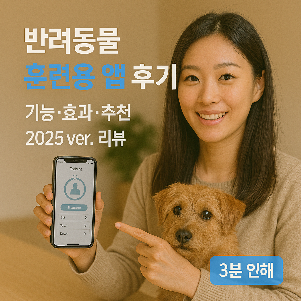 반려동물 훈련용 앱 후기 | 기능·효과·추천 2025 ver. 리뷰