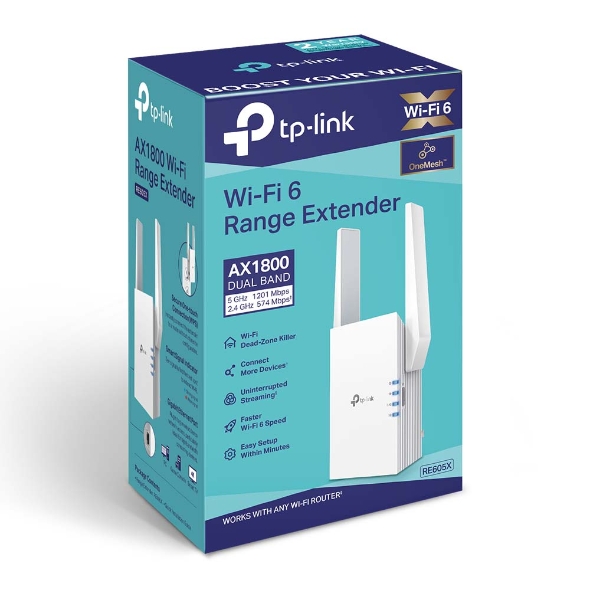 TP-Link RE605X WiFi 6 범위 확장기