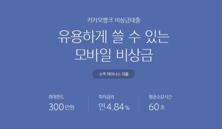 카카오뱅크-비상금대출-요약글