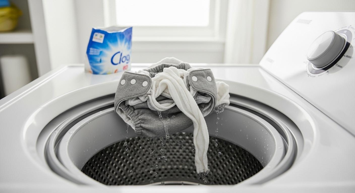 기저귀넣고 세탁기