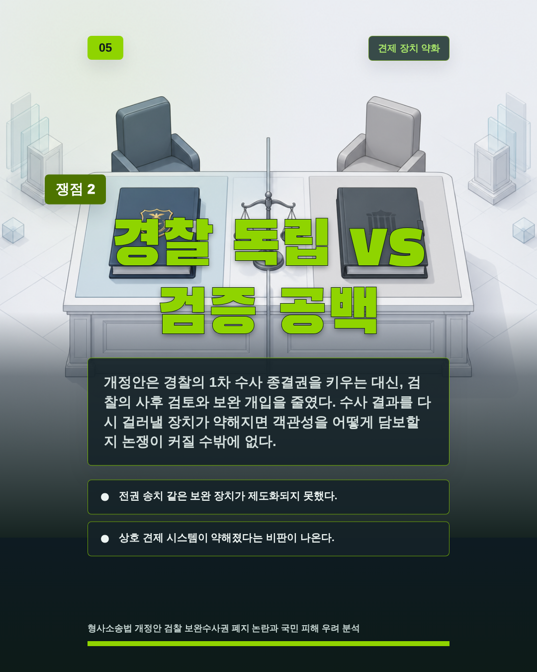 경찰 독립 vs 검증 공백