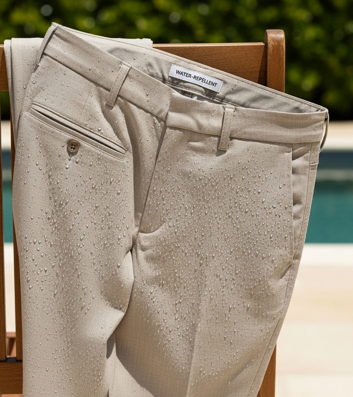 발수 코팅된 슬랙스 바지