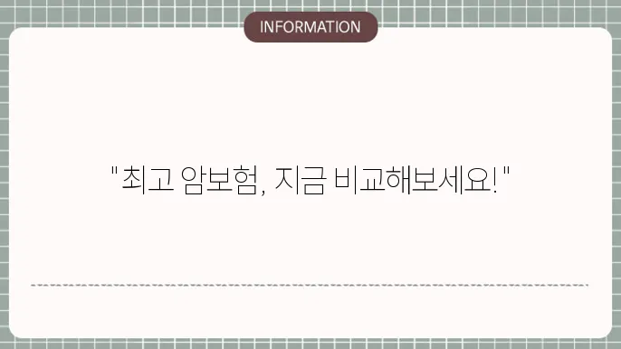 암보험 회사추천 - 신뢰할 수 있는 복험사 비교