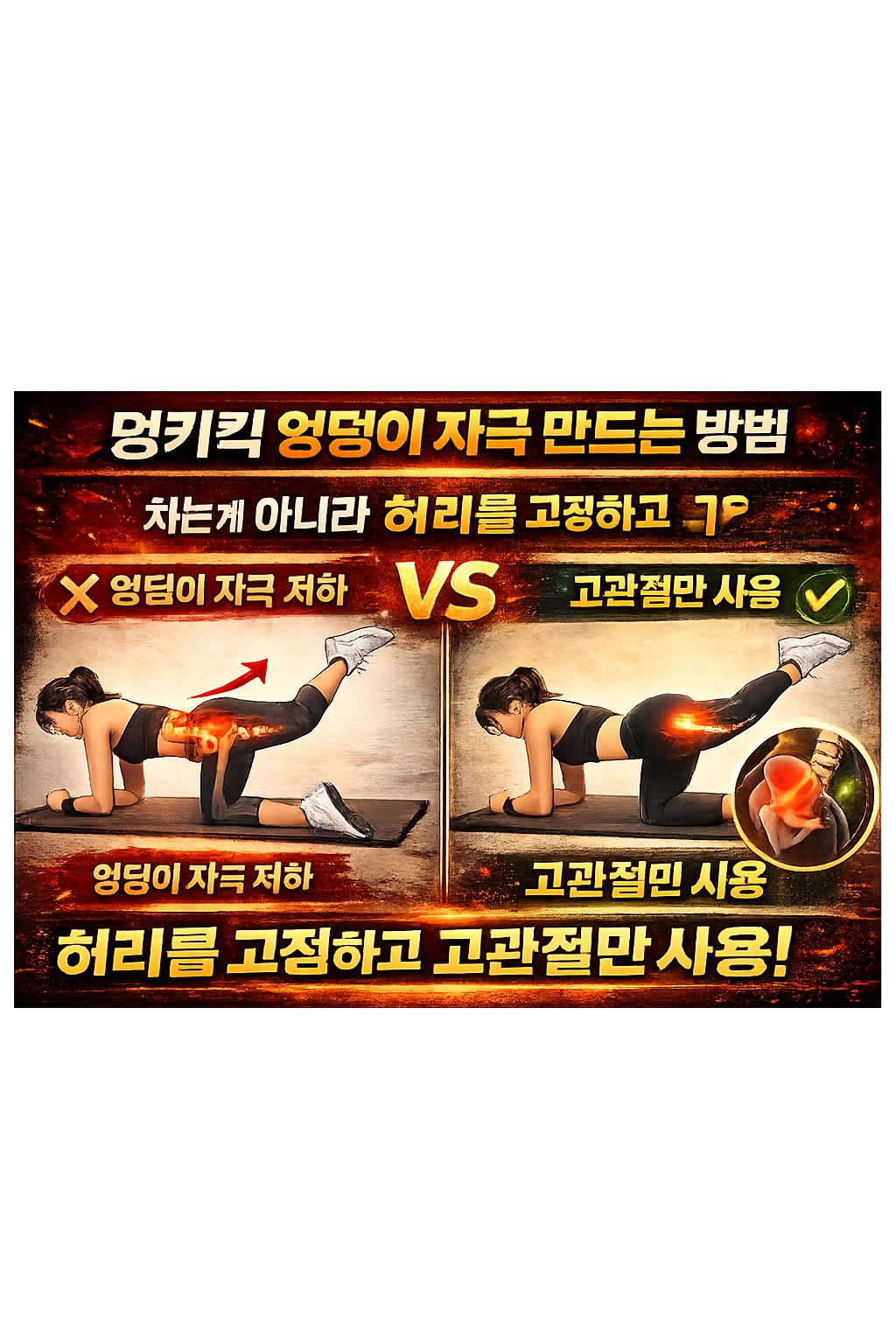 덩키킥 엉덩이 자극 만드는 방법