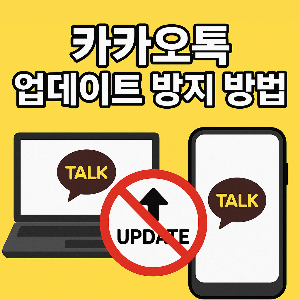 PC 모바일 카카오톡 업데이트 방지 방법|자동 업데이트 끄기