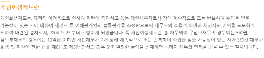 개인회생제도