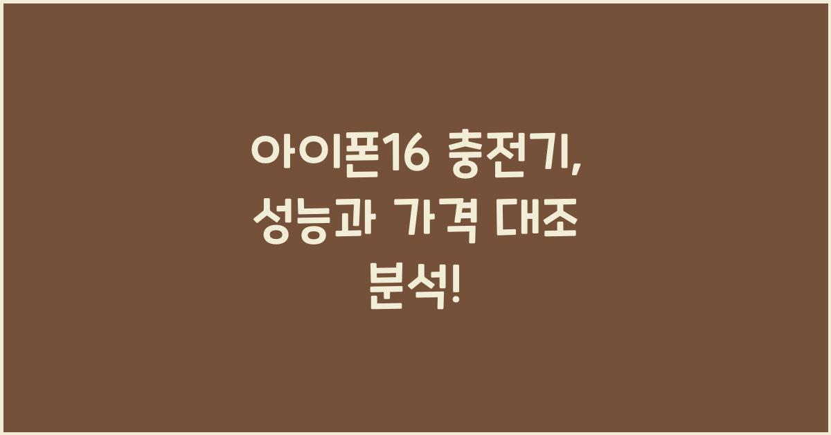 아이폰16 충전기