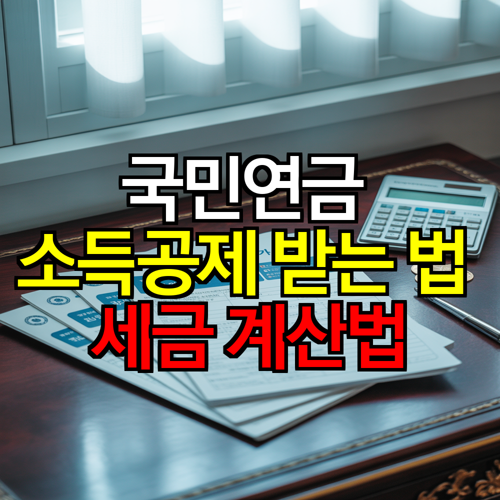 국민연금 소득공제 받는 방법과 세금 계산법
