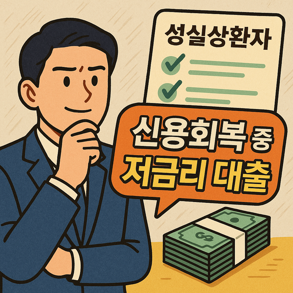 신용회복 중인 사람을 위한 저금리 대출