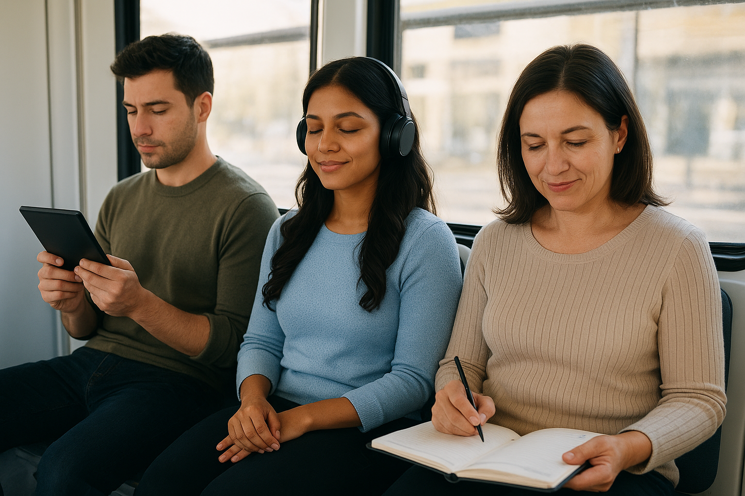 출퇴근 시간 을 잘 활용하는 이미지