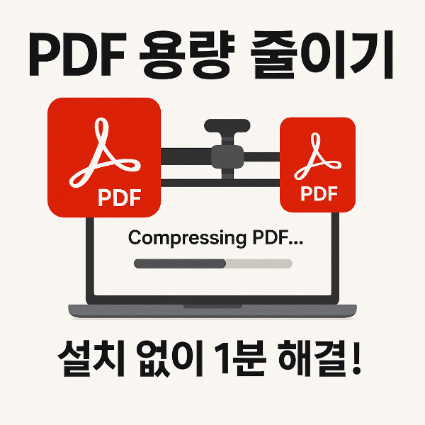 PDF 용량 줄이기 썸네일 이미지입니다.