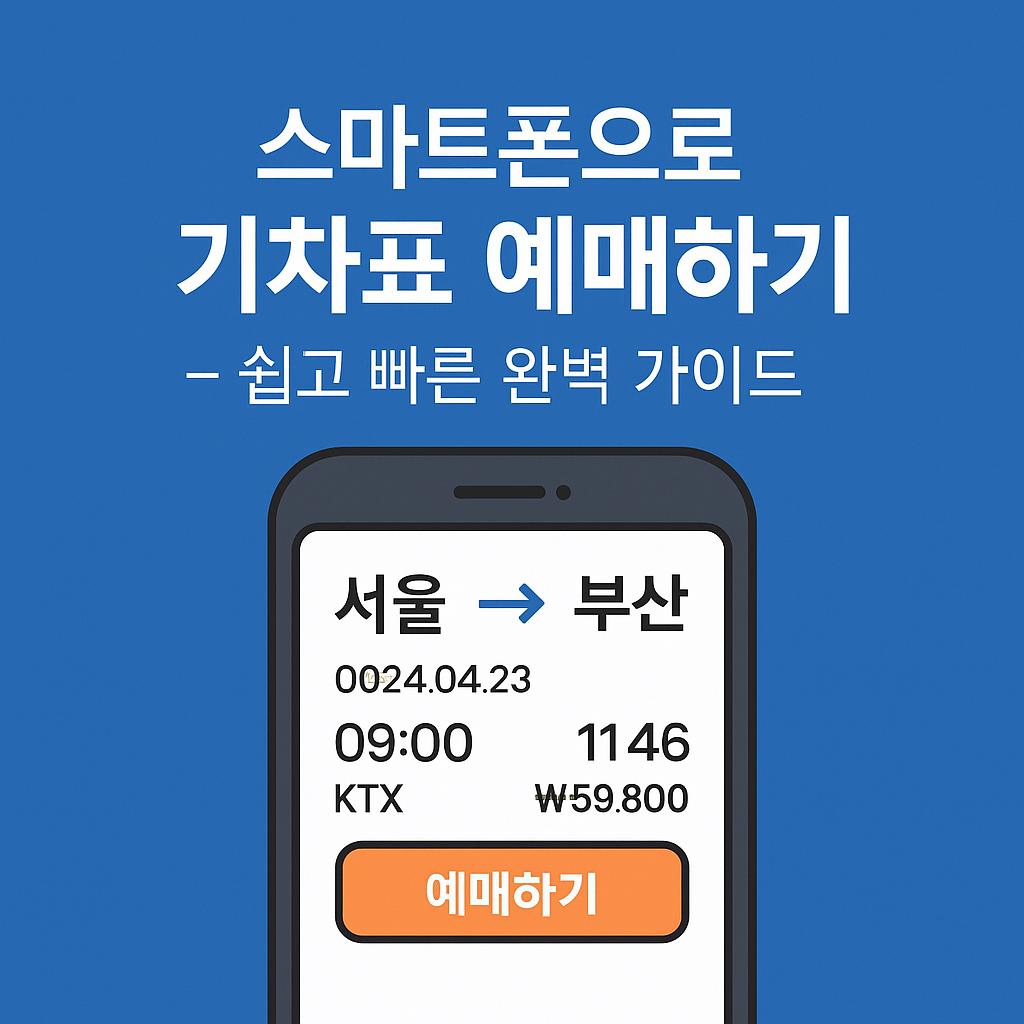 스마트폰으로 기차표 예매하기 &ndash; 쉽고 빠른 완벽 가이드