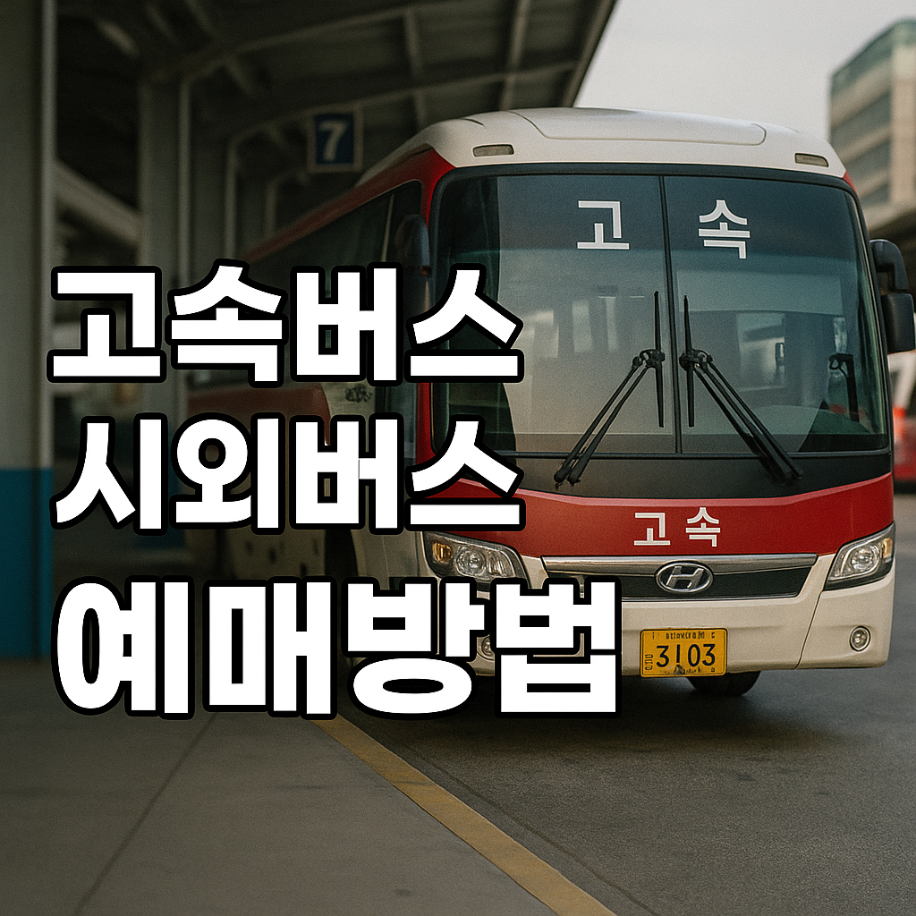 고속버스&middot;시외버스 예매방법