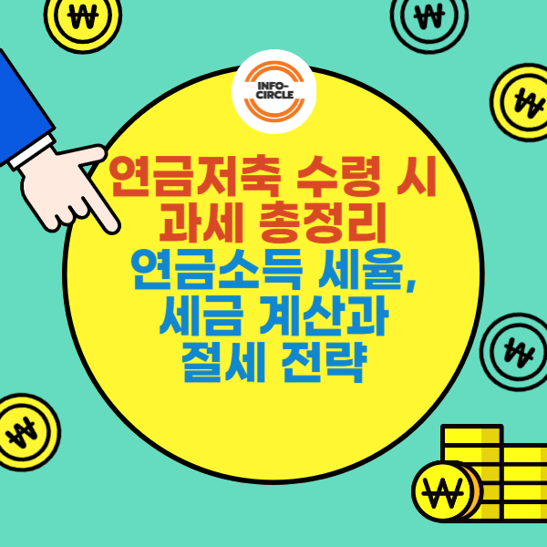 연금저축 수령 시 과세 총정리: 연금소득 세율, 세금 계산과 절세 전략