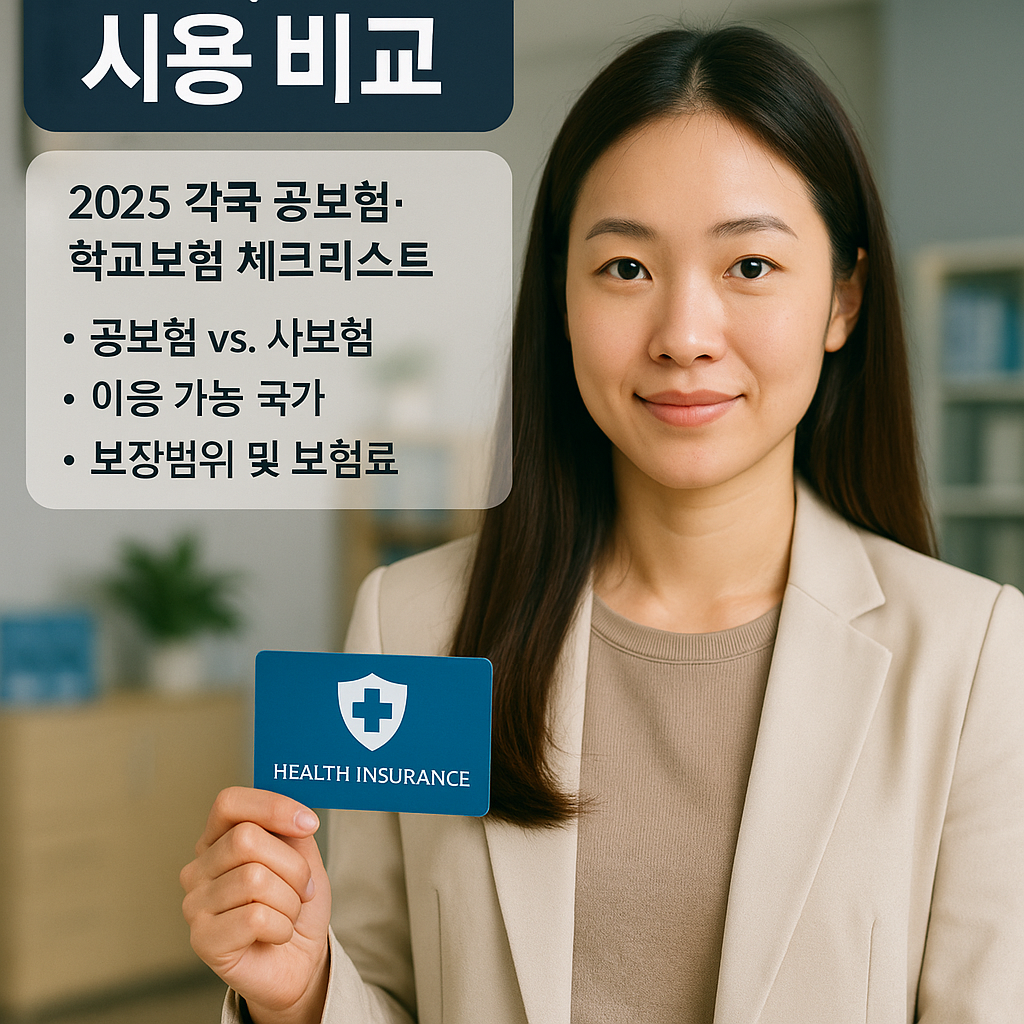 유학생 의료보험 비용 비교 | 2025 각국 공보험·학교보험 체크리스트