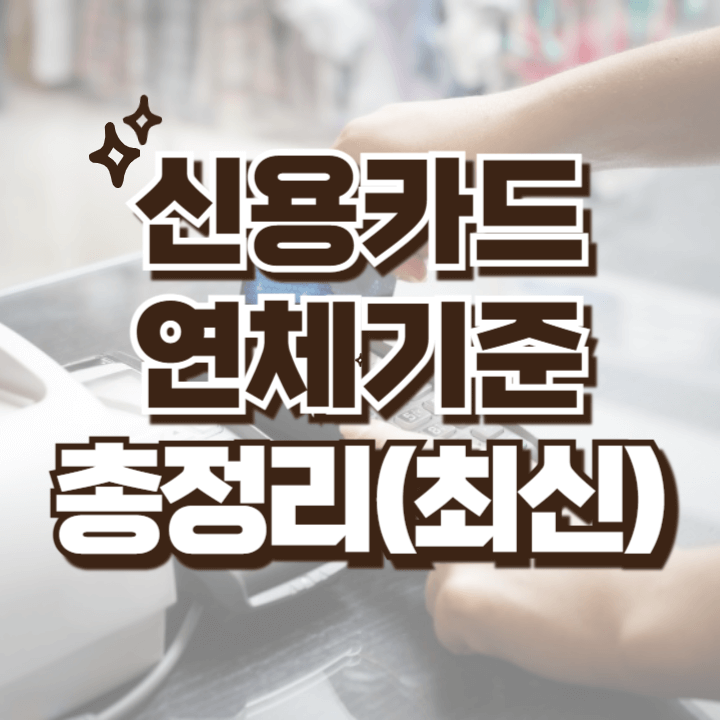 신용카드 연체 기준 총정리