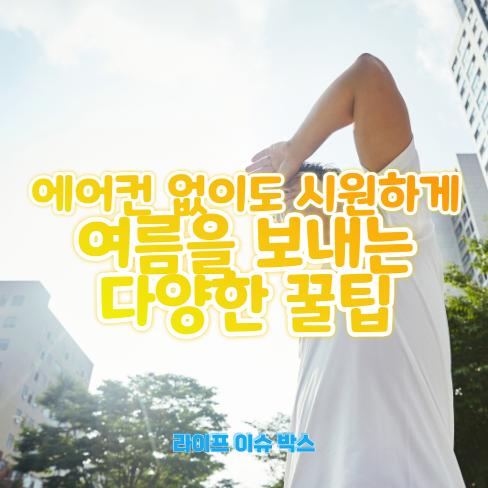 에어컨 없이도 시원하게 여름을 보내는 다양한 꿀팁