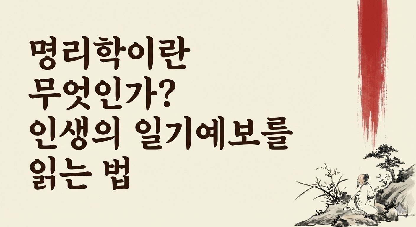 명리학이란 무엇인가? 인생의 일기예보를 읽는 법