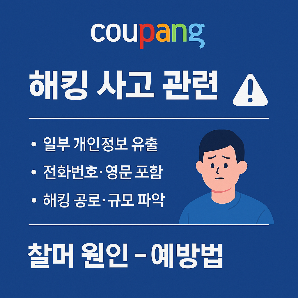 쿠팡 해킹사고 관련 사진 첨부