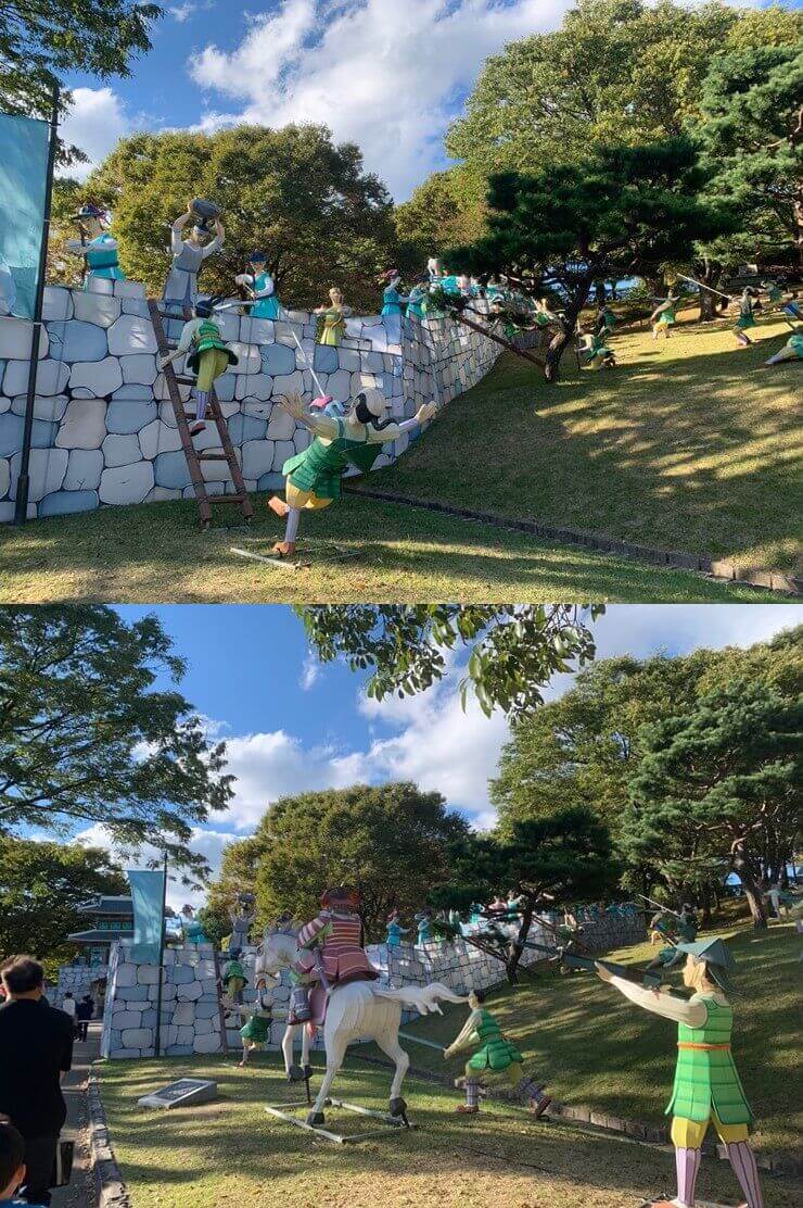 진주대첩을 모티브로 만든 유등