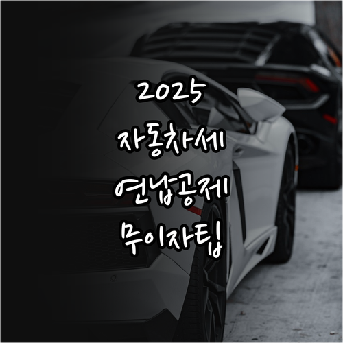 2025년 자동차세 연납 공제율 확인..