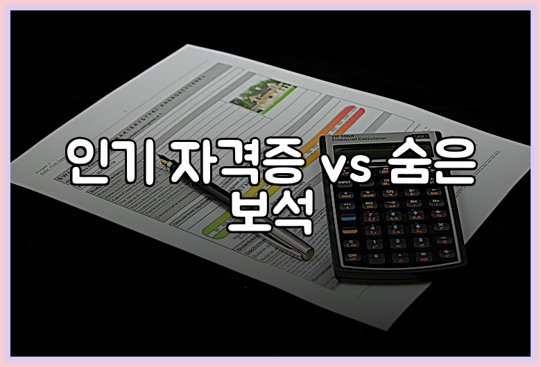 인기 자격증 vs 숨은 보석