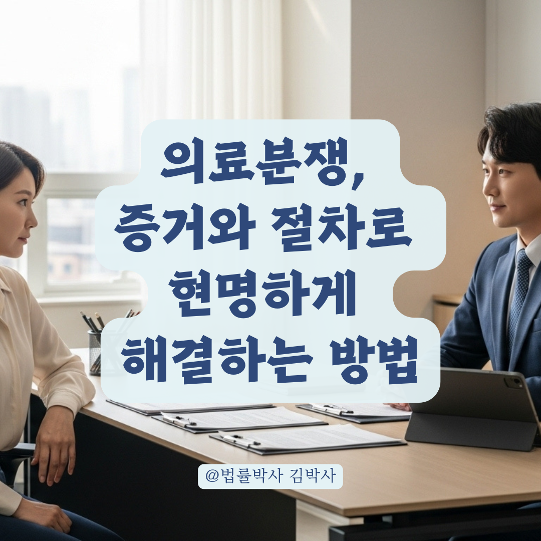 진단서&middot;녹취&middot;영상 증거 있을 때, 의료분쟁 해결을 위한 기관별 민원 전략.