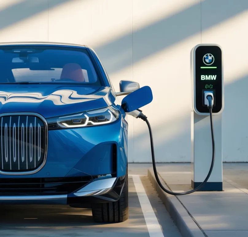 전기차 충전 비교 이미지 - BMW 전기차 충전중