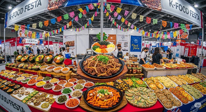 K 푸드페스타 다양한 식품 품목 전시 이미지