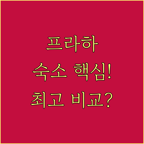 프라하 숙소 5곳 바츨라프 광장 중앙..